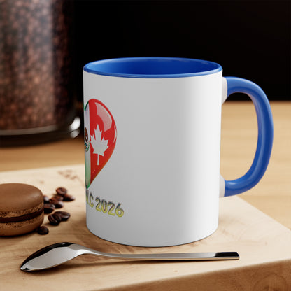 United W.C 2026 Heart Flag Accent Mug — USA Mexico Canada World Cup Souvenir
