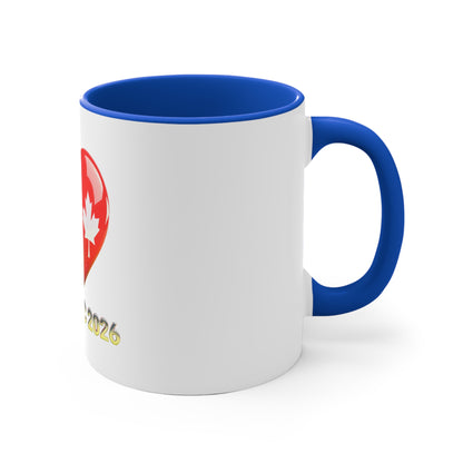 United W.C 2026 Heart Flag Accent Mug — USA Mexico Canada World Cup Souvenir