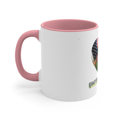 United W.C 2026 Heart Flag Accent Mug — USA Mexico Canada World Cup Souvenir