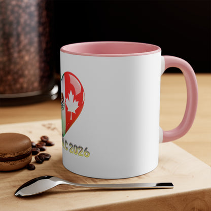 United W.C 2026 Heart Flag Accent Mug — USA Mexico Canada World Cup Souvenir