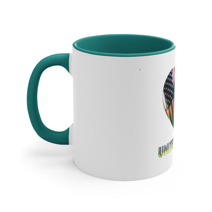 United W.C 2026 Heart Flag Accent Mug — USA Mexico Canada World Cup Souvenir