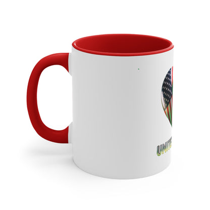 United W.C 2026 Heart Flag Accent Mug — USA Mexico Canada World Cup Souvenir
