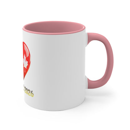 United W.C 2026 Heart Flag Accent Mug — USA Mexico Canada World Cup Souvenir