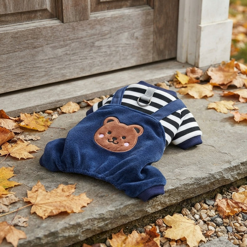 Warm Fleece Puppy Jumpsuit